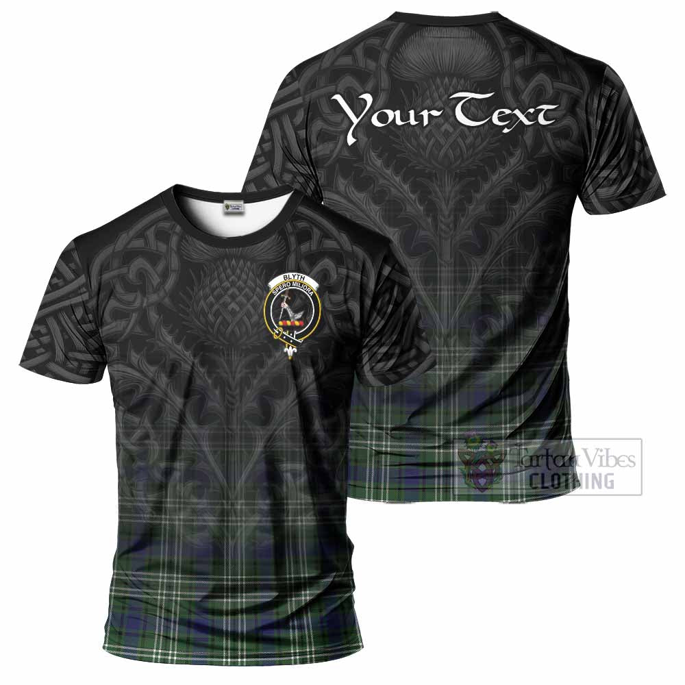Blyth Tartan T-Shirt with Family Crest Celtic Thistle Vibes - Tartan Vibes Clothing