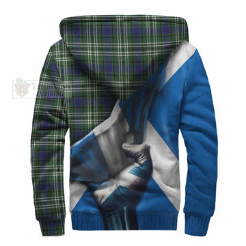 Blyth Tartan Sherpa Hoodie with Family Crest Scotland Patriotic Style - Tartan Vibes Clothing