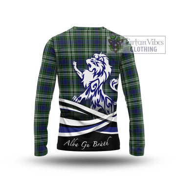 Blyth Tartan Long Sleeve T-Shirt with Alba Gu Brath Regal Lion Emblem - Tartanvibesclothing Shop