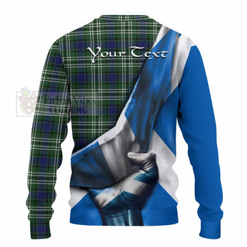 Blyth Tartan Knitted Sweater with Family Crest Scotland Patriotic Style - Tartan Vibes Clothing