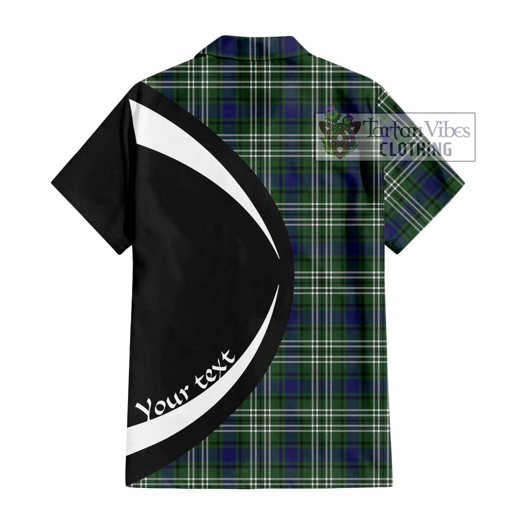 Blyth Tartan Hawaiian Shirt with Family Crest Circle Style - Tartan Vibes Clothing