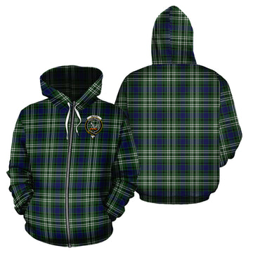 Blyth Tartan Hoodie with Family Crest - Tartanvibesclothing
