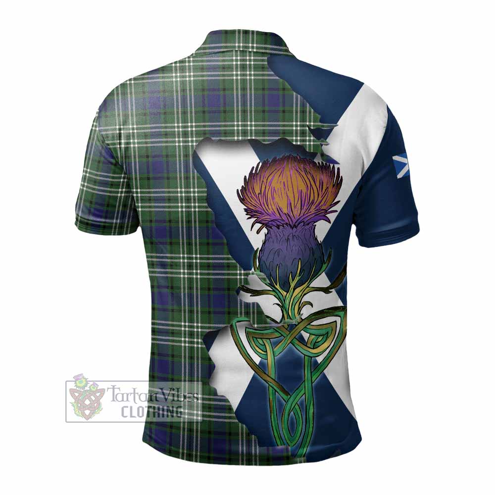 Tartan Vibes Clothing Blyth Tartan Family Crest Polo Shirt Scottish Thistle Celtic Inspired