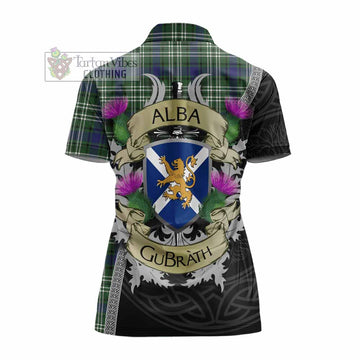 Tartan Vibes Clothing Blyth Tartan Family Crest Women's Polo Shirt Lion Rampant Royal Thistle Shield Celtic Inspired