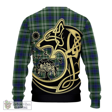 Blyth Tartan Ugly Sweater with Family Crest Celtic Wolf Style - Tartan Vibes Clothing