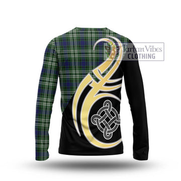 Blyth Tartan Long Sleeve T-Shirt with Family Crest and Celtic Symbol Style - Tartan Vibes Clothing