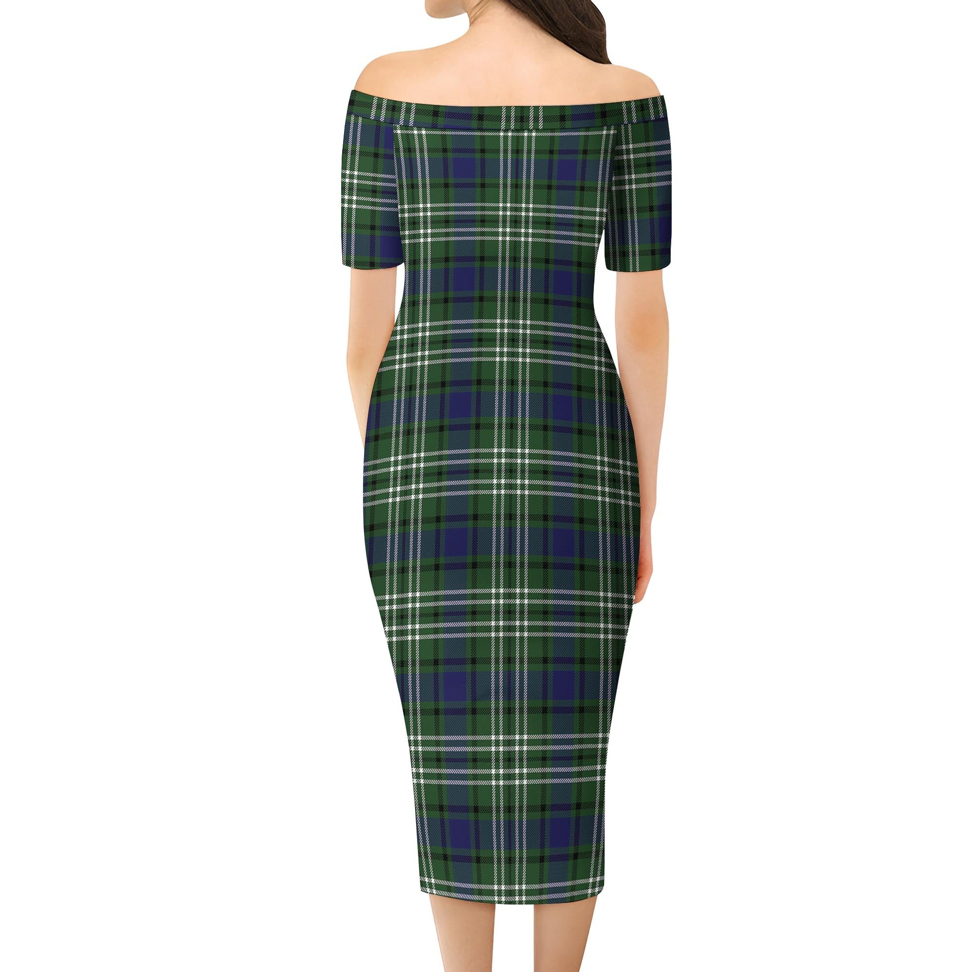 Blyth Tartan Off Shoulder Lady Dress - Tartanvibesclothing