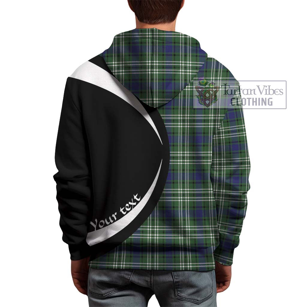 Blyth Tartan Hoodie with Family Crest Circle Style - Tartan Vibes Clothing