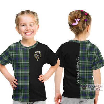Blyth Tartan Kid T-Shirt with Family Crest and Half Of Me Style - Tartan Vibes Clothing
