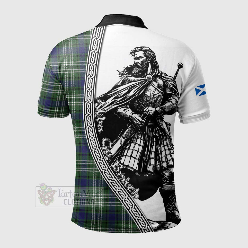 Blyth Tartan Clan Crest Polo Shirt with Highlander Warrior Celtic Style - Tartan Vibes Clothing