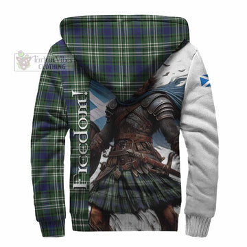 Blyth Crest Tartan Sherpa Hoodie Inspired by the Freedom of Scottish Warrior - Tartan Vibes Clothing