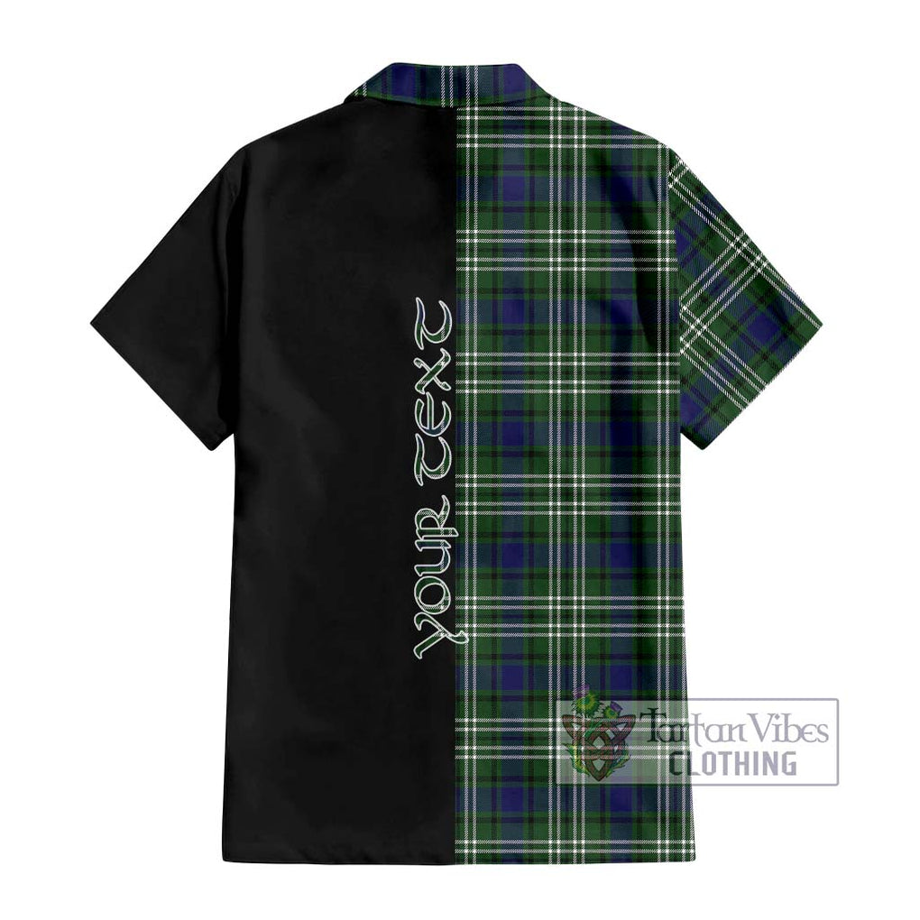 Blyth Tartan Hawaiian Shirt with Family Crest and Half Of Me Style - Tartan Vibes Clothing
