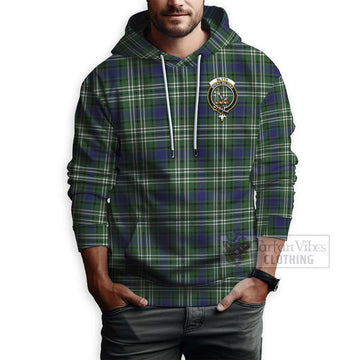 Blyth Tartan Hoodie with Family Crest Celtic Skull Style - Tartan Vibes Clothing