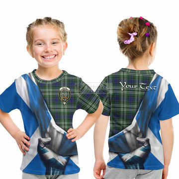 Blyth Tartan Kid T-Shirt with Family Crest Scotland Patriotic Style - Tartan Vibes Clothing