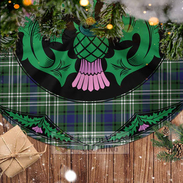 Tartan Vibes Clothing Blyth Tartan Christmas Tree Skirt Scottish Thistle Style