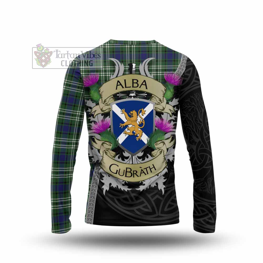 Tartan Vibes Clothing Blyth Tartan Family Crest Long Sleeve T-Shirt Lion Rampant Royal Thistle Shield Celtic Inspired