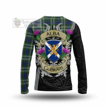 Tartan Vibes Clothing Blyth Tartan Family Crest Long Sleeve T-Shirt Lion Rampant Royal Thistle Shield Celtic Inspired