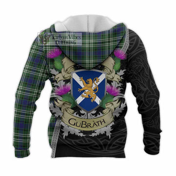 Blyth Tartan Family Crest Knitted Hoodie Lion Rampant Royal Thistle Shield Celtic Inspired - Tartan Vibes Clothing