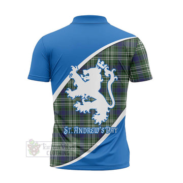 Blyth Family Crest Tartan Zipper Polo Shirt Celebrate Saint Andrew's Day in Style - Tartan Vibes Clothing