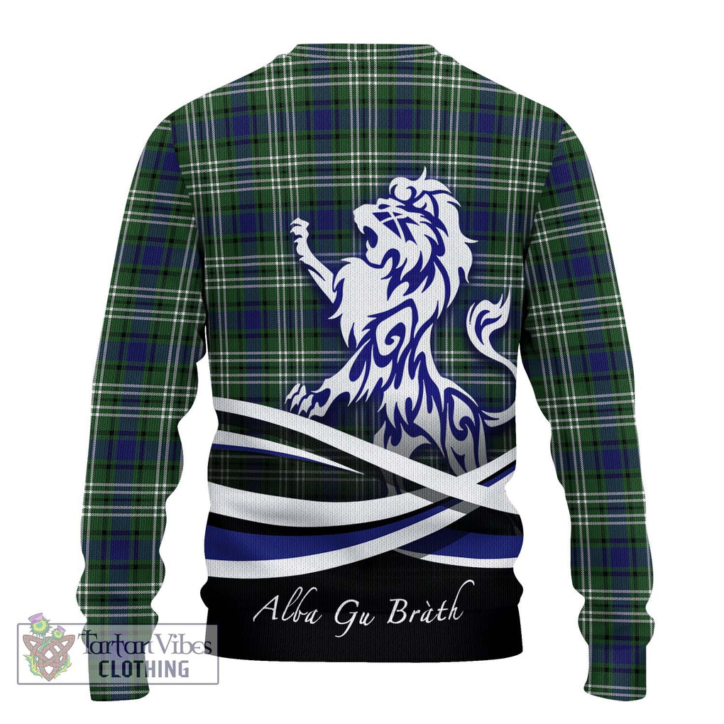 Blyth Tartan Ugly Sweater with Alba Gu Brath Regal Lion Emblem - Tartan Vibes Clothing