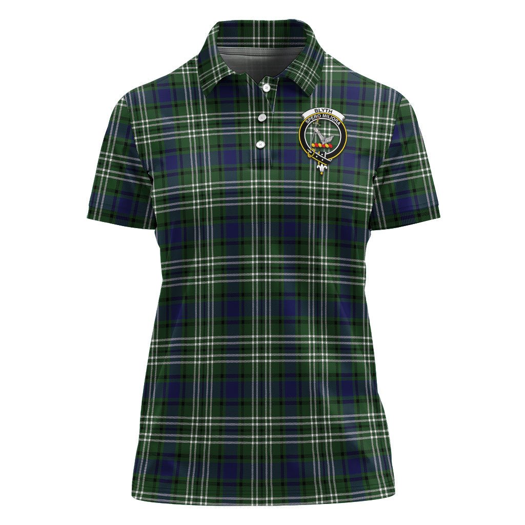 Blyth Tartan Polo Shirt with Family Crest For Women - Tartanvibesclothing