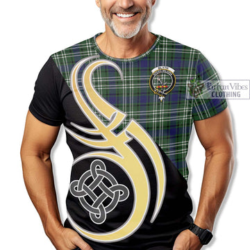 Blyth Tartan T-Shirt with Family Crest and Celtic Symbol Style - Tartan Vibes Clothing