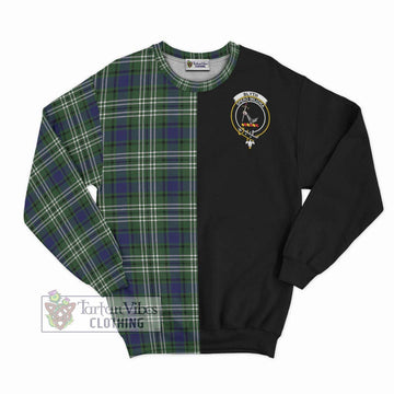 Blyth Tartan Sweatshirt with Family Crest and Half Of Me Style - Tartanvibesclothing Shop