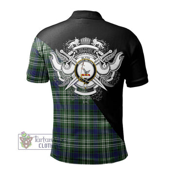 Blyth Tartan Polo Shirt with Family Crest and Military Logo Style - Tartan Vibes Clothing