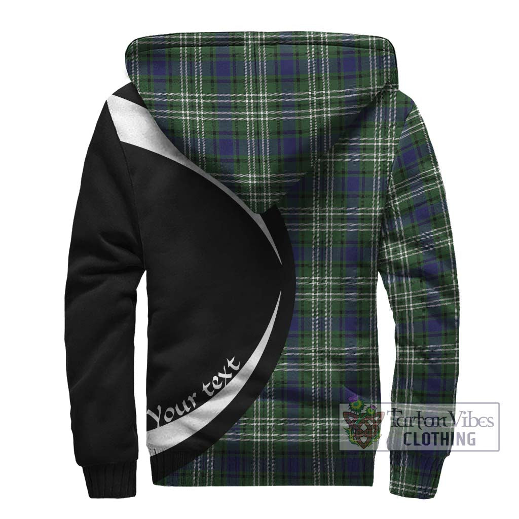 Blyth Tartan Sherpa Hoodie with Family Crest Circle Style - Tartan Vibes Clothing