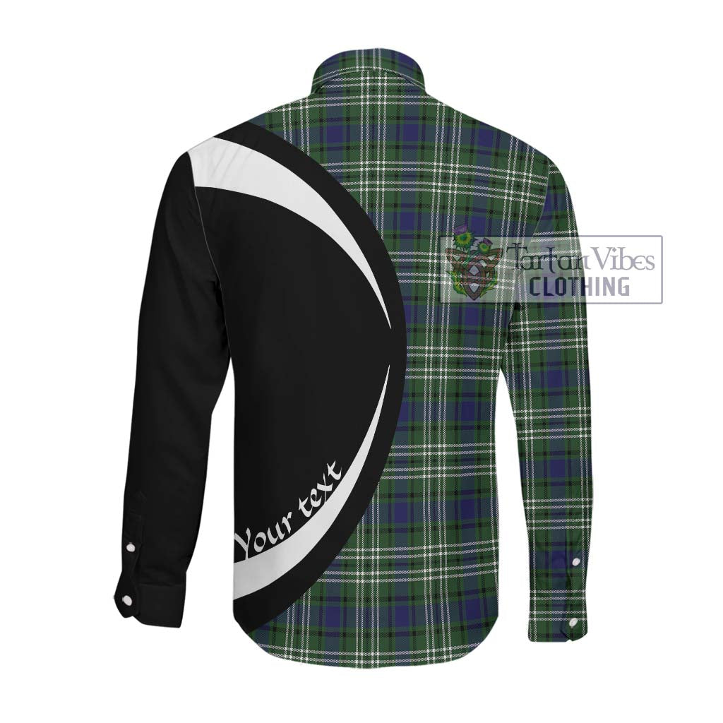 Blyth Tartan Long Sleeve Button Up with Family Crest Circle Style Men's Shirt - Tartan Vibes Clothing