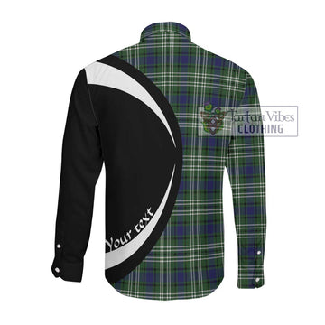Blyth Tartan Long Sleeve Button Up with Family Crest Circle Style Men's Shirt - Tartan Vibes Clothing