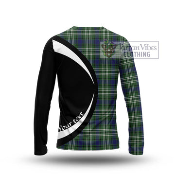 Blyth Tartan Long Sleeve T-Shirt with Family Crest Circle Style - Tartan Vibes Clothing