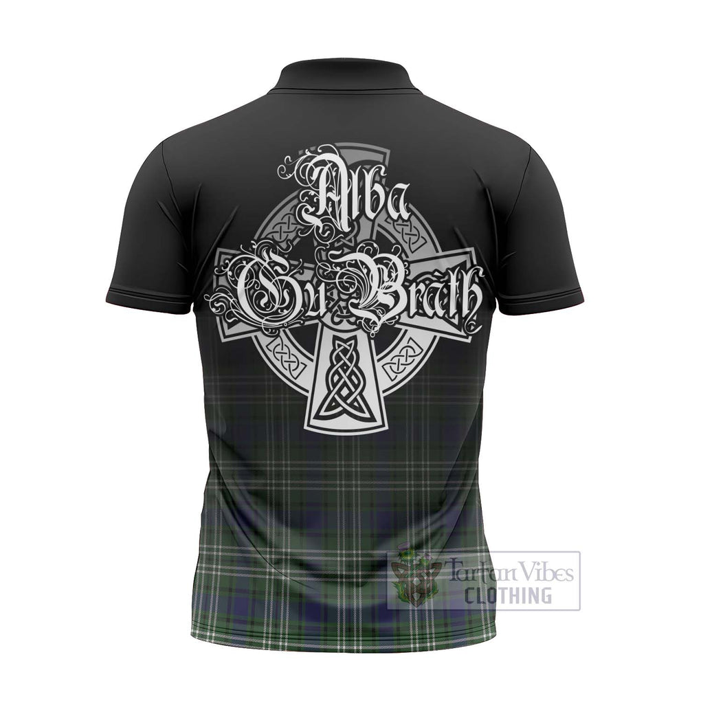 Blyth Tartan Zipper Polo Shirt Featuring Alba Gu Brath Family Crest Celtic Inspired - Tartan Vibes Clothing