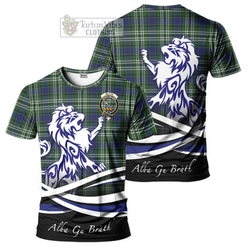 Blyth Tartan Cotton T-shirt with Alba Gu Brath Regal Lion Emblem Women's Shirt - Tartan Vibes Clothing