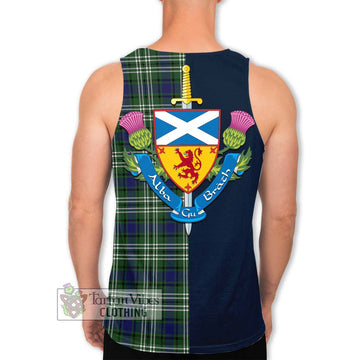 Blyth Tartan Men's Tank Top Alba with Scottish Lion Royal Arm Half Style - Tartan Vibes Clothing