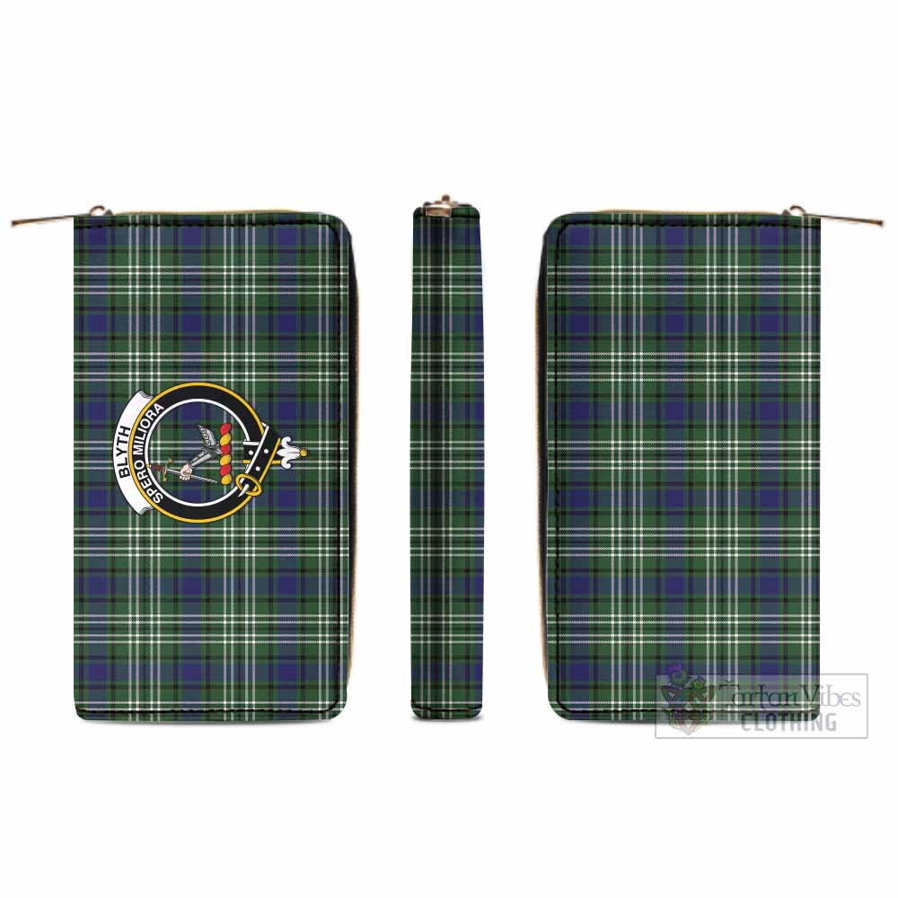 Tartan Vibes Clothing Blyth Tartan Women's Leather Wallet with Family Crest
