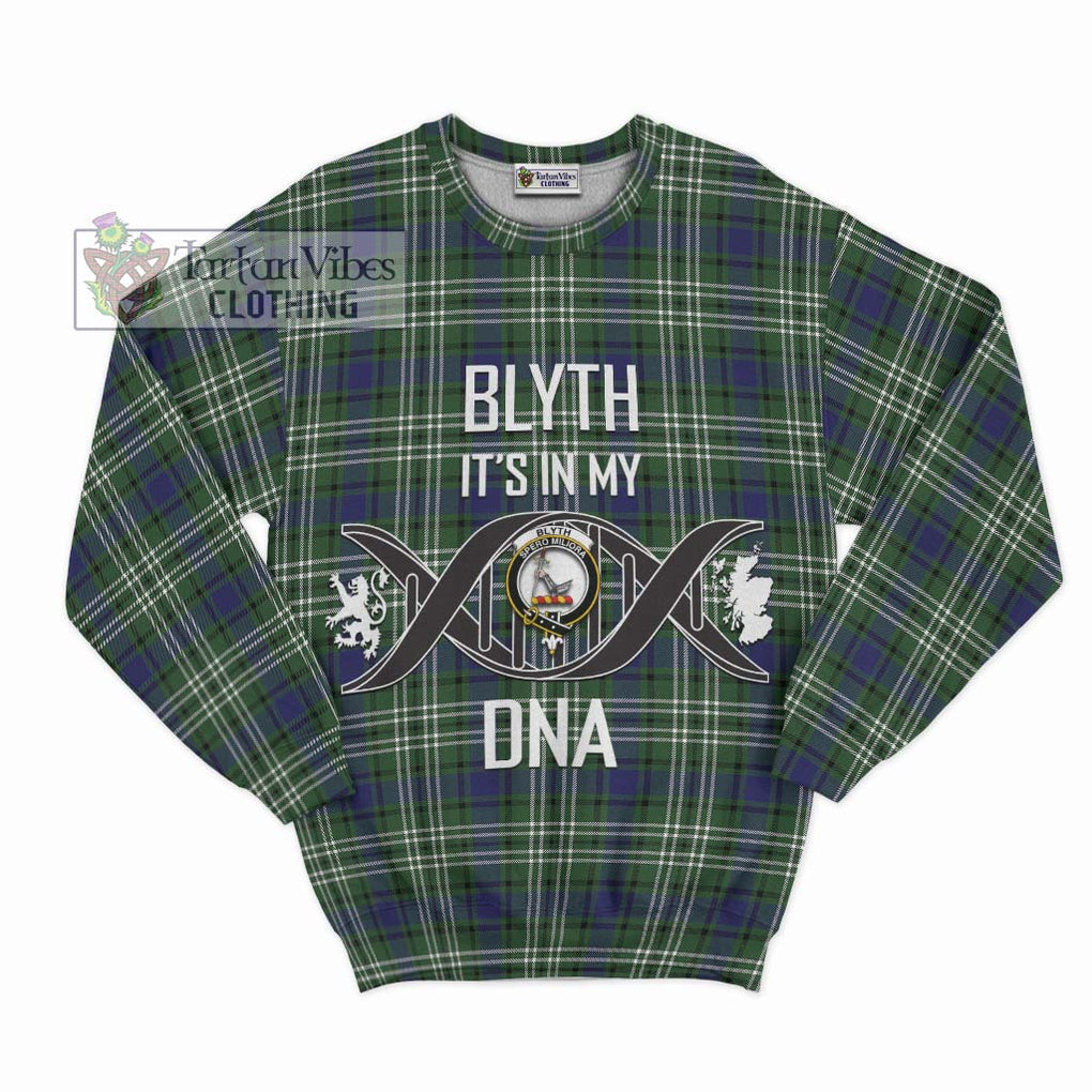 Blyth Tartan Sweatshirt with Family Crest DNA In Me Style - Tartanvibesclothing Shop