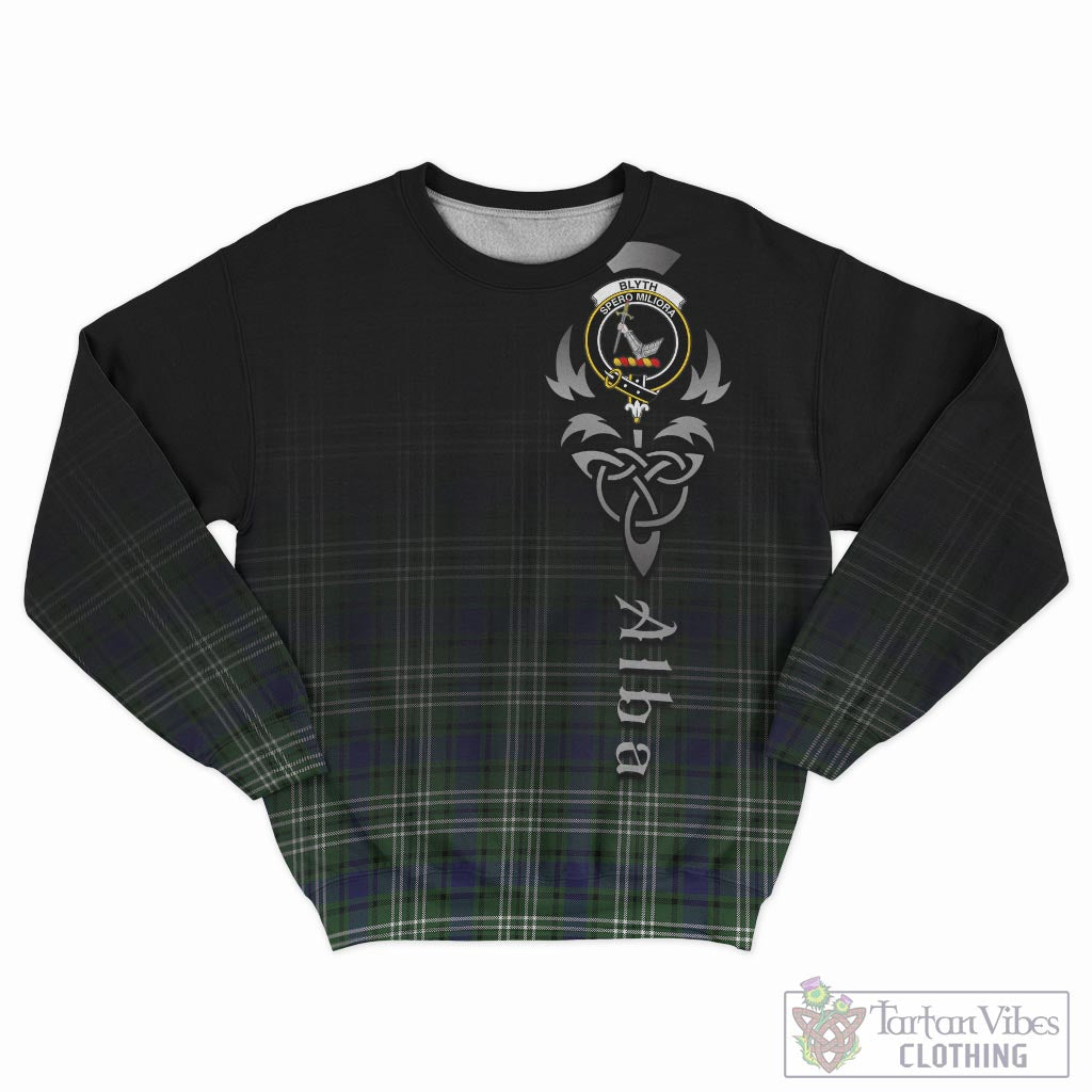 Tartan Vibes Clothing Blyth Tartan Sweatshirt Featuring Alba Gu Brath Family Crest Celtic Inspired