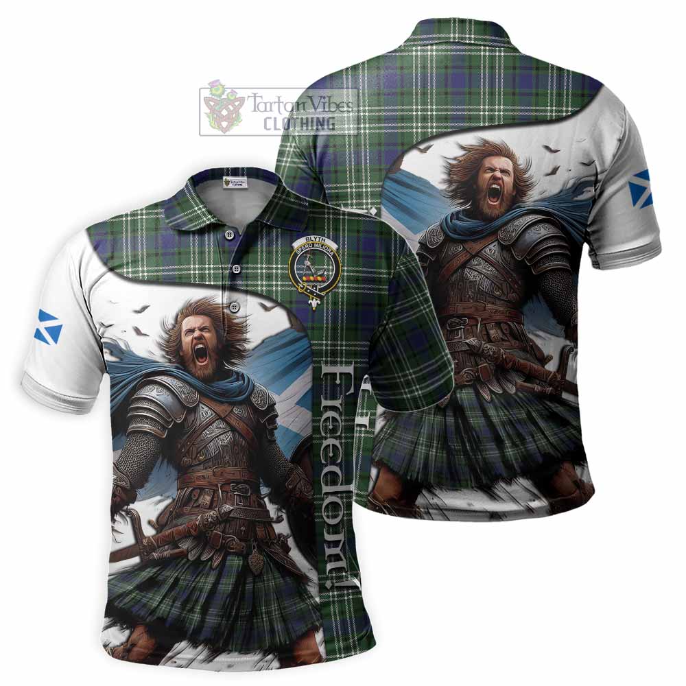 Blyth Crest Tartan Polo Shirt Inspired by the Freedom of Scottish Warrior - Tartan Vibes Clothing