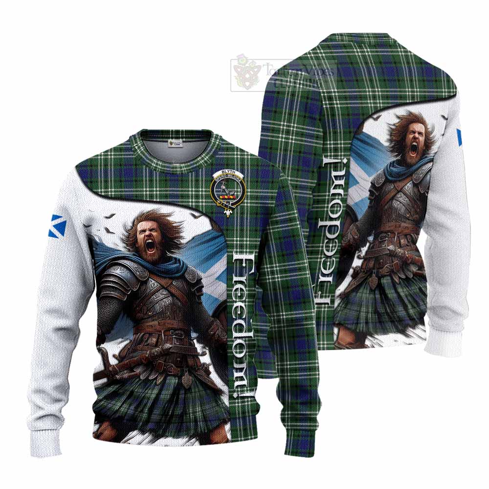 Blyth Crest Tartan Knitted Sweater Inspired by the Freedom of Scottish Warrior - Tartan Vibes Clothing