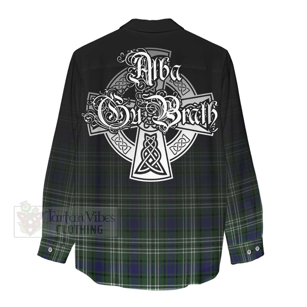 Blyth Tartan Women's Casual Shirt Featuring Alba Gu Brath Family Crest Celtic Inspired - Tartan Vibes Clothing