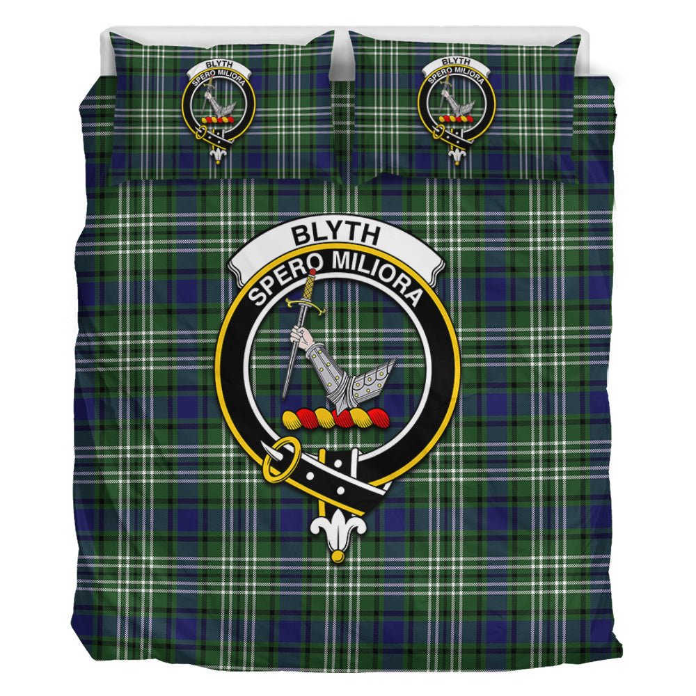 Blyth Tartan Bedding Set with Family Crest - Tartan Vibes Clothing