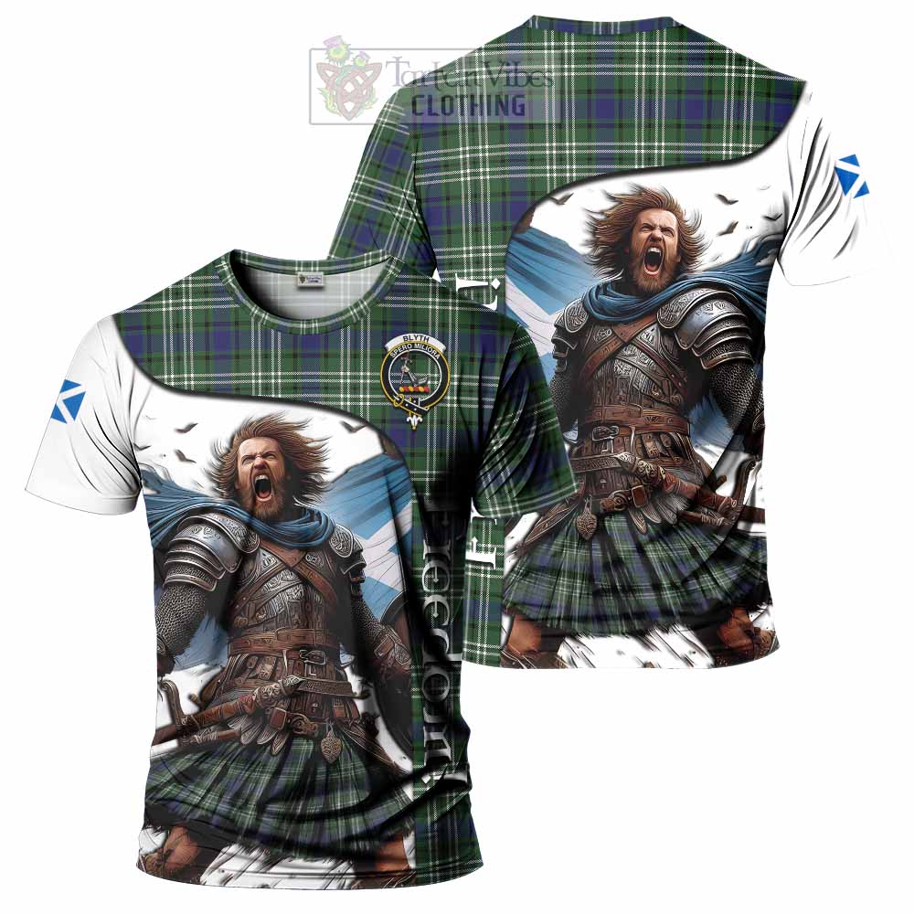 Blyth Crest Tartan T-Shirt Inspired by the Freedom of Scottish Warrior - Tartan Vibes Clothing