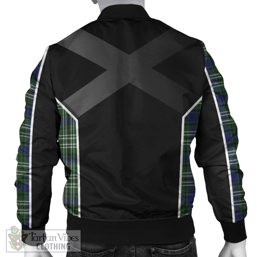 Blyth Tartan Bomber Jacket with Family Crest and Scottish Thistle Vibes Sport Style - Tartan Vibes Clothing