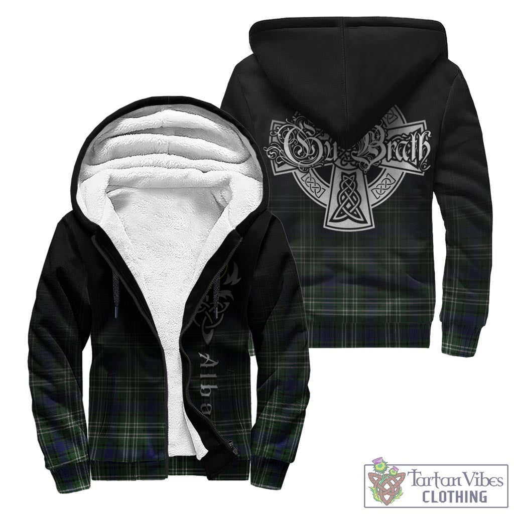 Blyth Tartan Sherpa Hoodie Featuring Alba Gu Brath Family Crest Celtic Inspired - Tartan Vibes Clothing