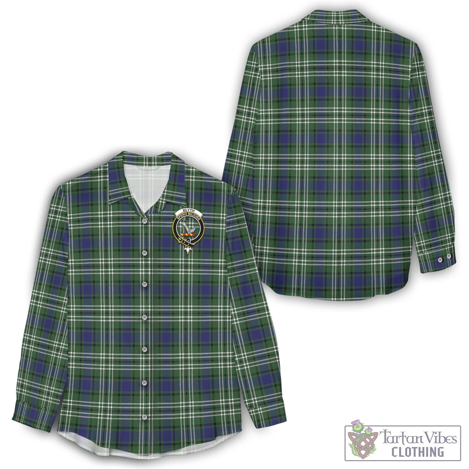 Blyth Tartan Women's Casual Shirt with Family Crest - Tartan Vibes Clothing