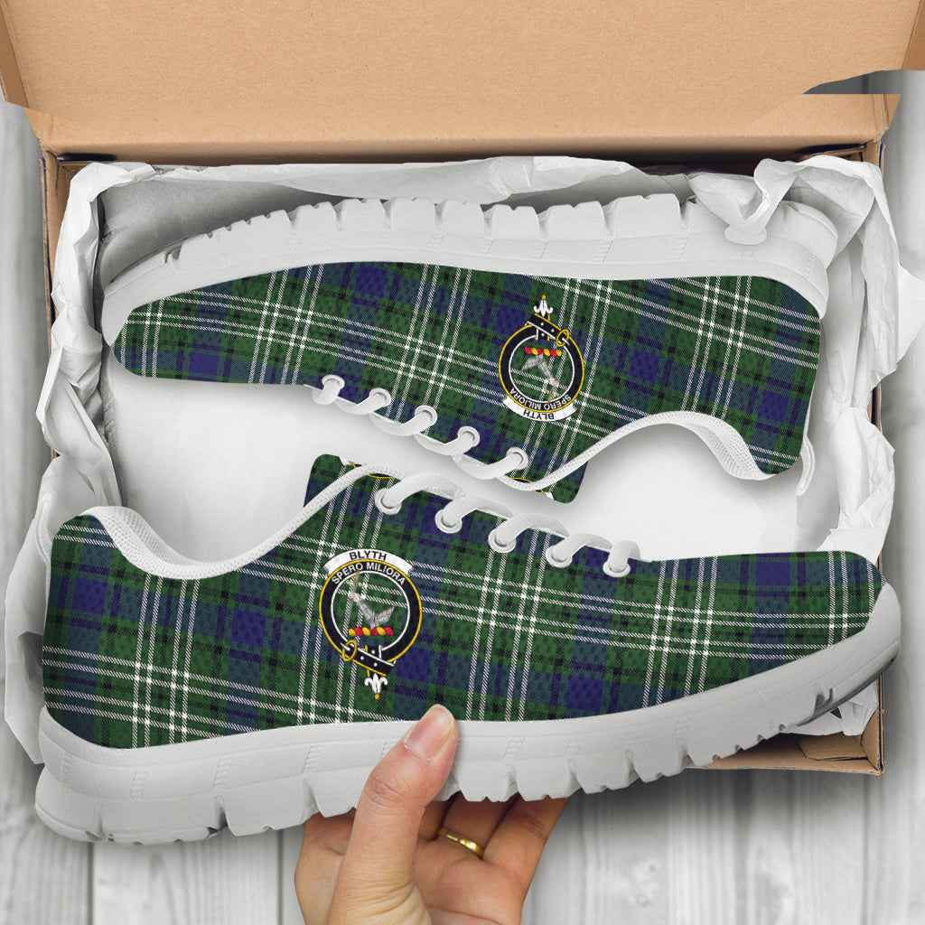 Blyth Tartan Sneakers with Family Crest - Tartan Vibes Clothing