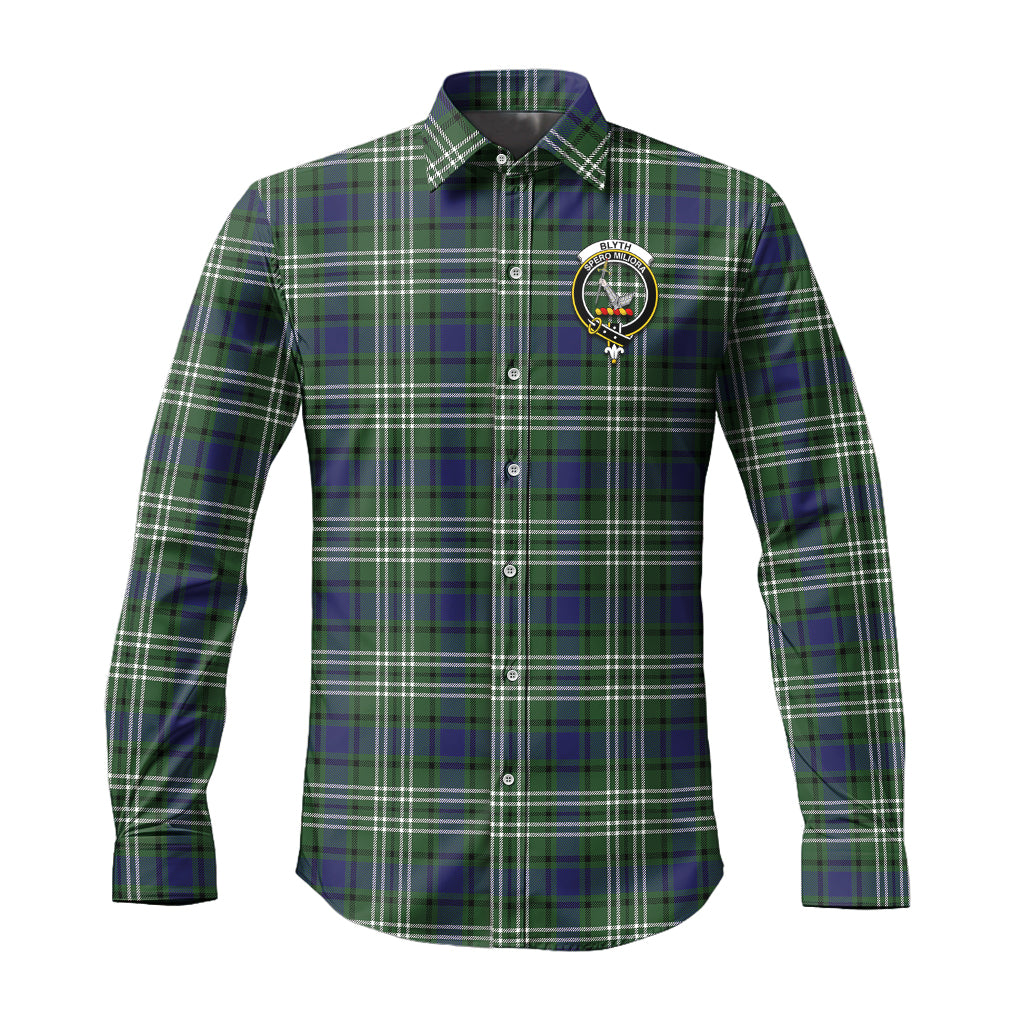 Blyth Tartan Long Sleeve Button Up Shirt with Family Crest Men's Shirt - Tartan Vibes Clothing
