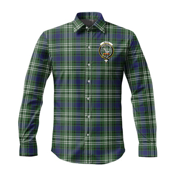 Blyth Tartan Long Sleeve Button Up Shirt with Family Crest Men's Shirt - Tartan Vibes Clothing