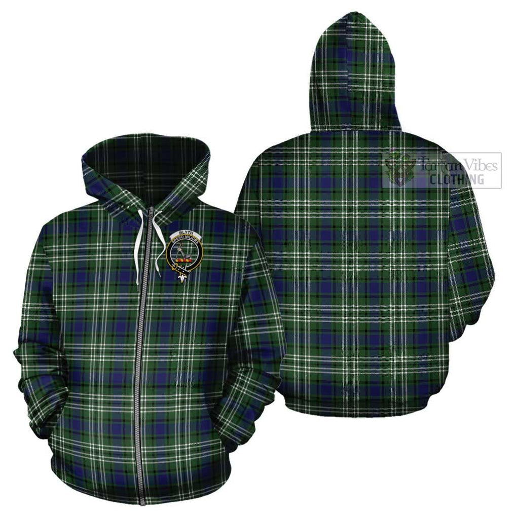 Blyth Tartan Cotton Hoodie with Family Crest - Tartan Vibes Clothing